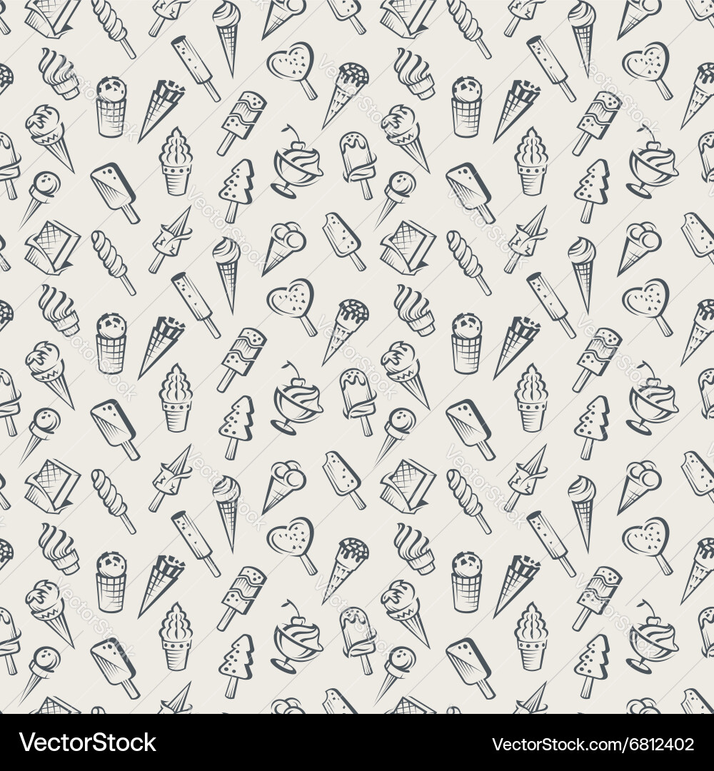 Ice Cream Pattern Background vector image