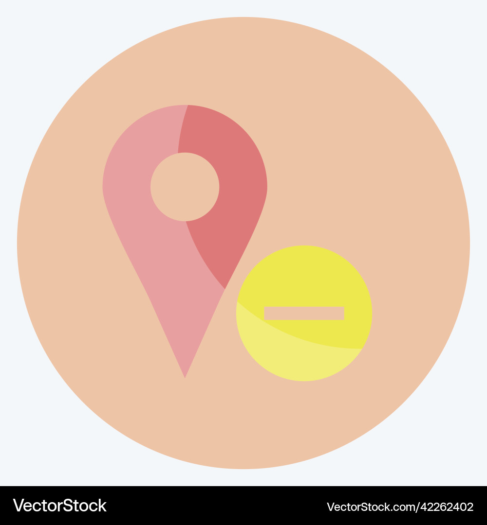 Icon delete location suitable for user interface vector image