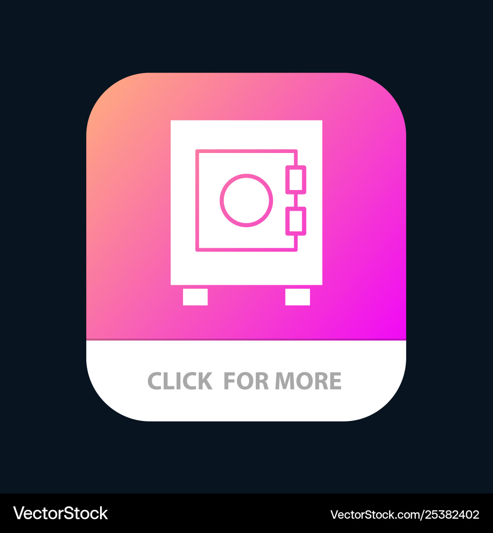 Locker lock user mobile app button android vector image