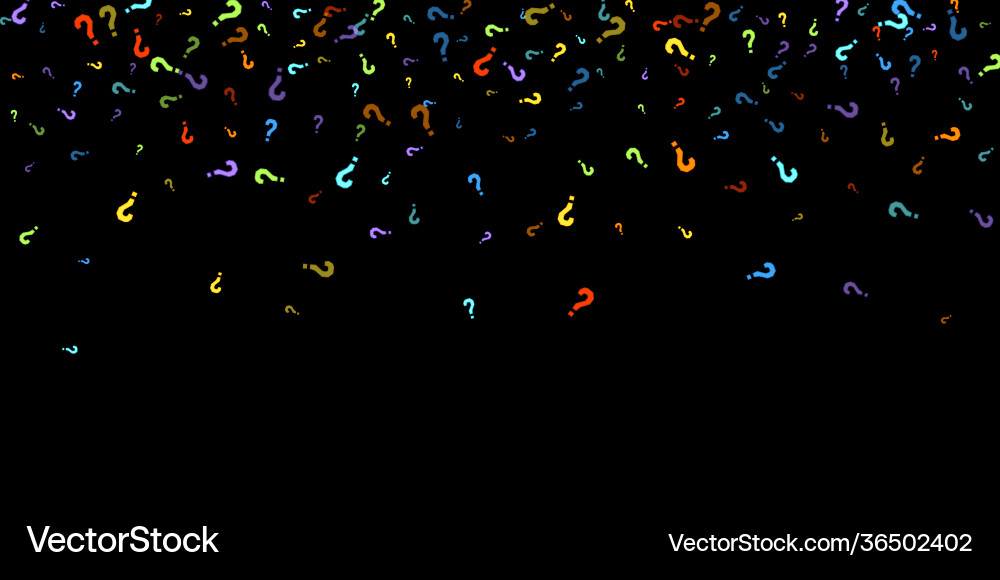 Question marks quiz doubt poll query public Vector Image