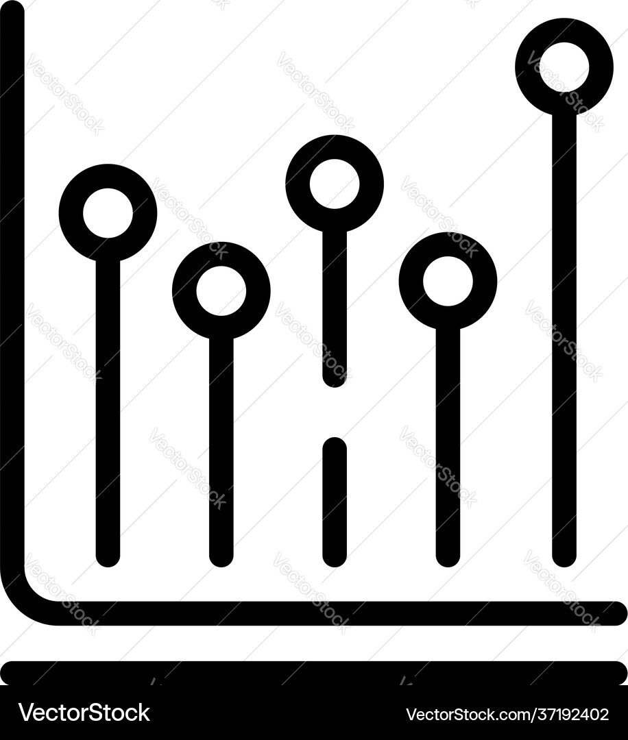 Report chart icon outline style Report chart icon outline style vector image