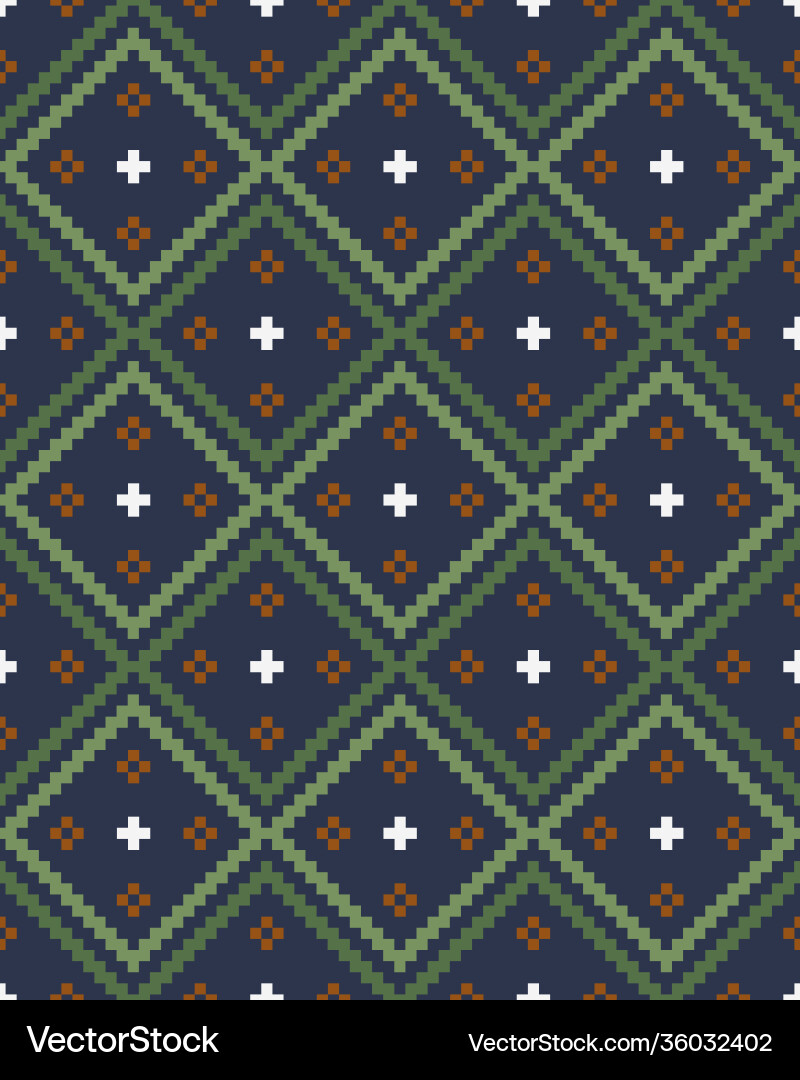 Seamless pattern in scandinavian pixel style Seamless pattern in scandinavian pixel style vector image