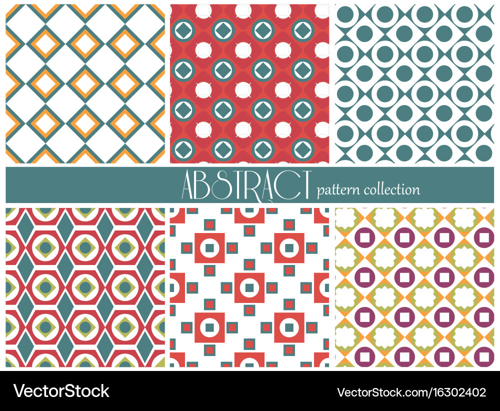 Set of seamless patterns vector image
