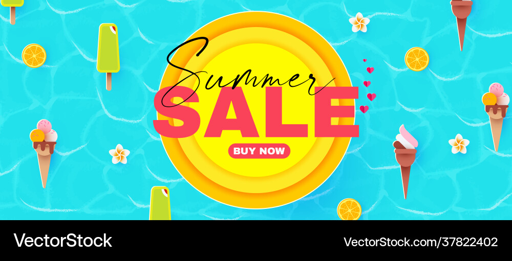 Sommer Verkauf Saison niedliche Poster Vorlage Sommer Verkauf Saison niedliche Poster Vorlage vektorbild