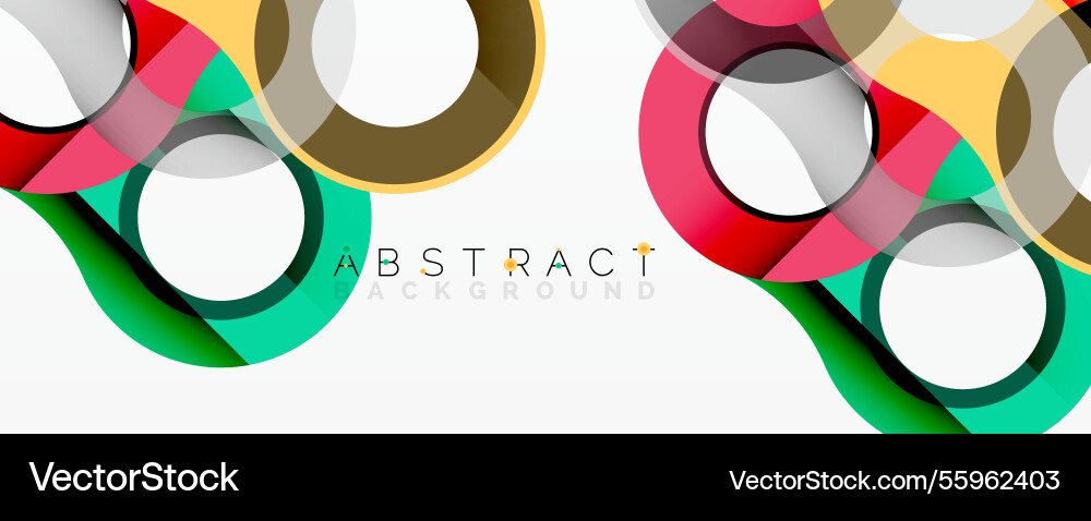 Abstract composition with intertwined circular Abstract composition with intertwined circular Vector Image
