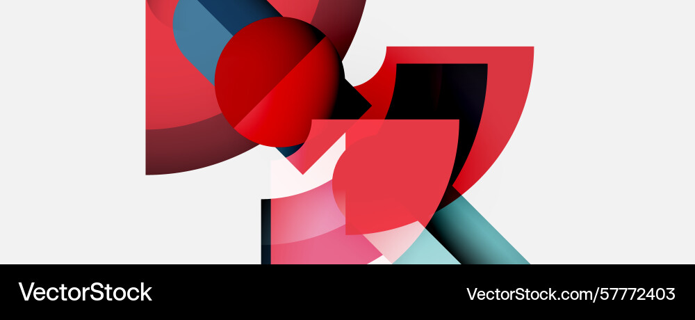 Abstract geometric shapes overlap creating Vector Image