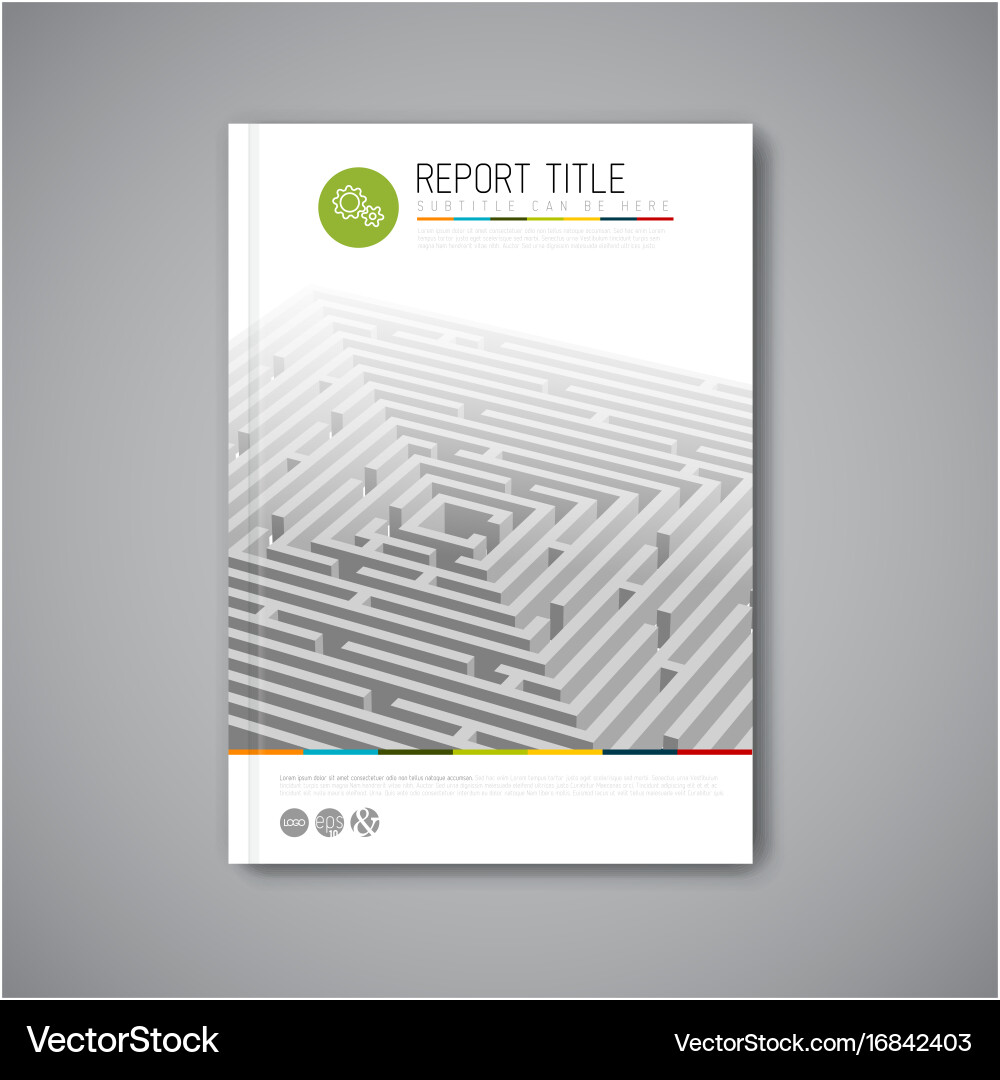 Abstract Maze Report Template vector image