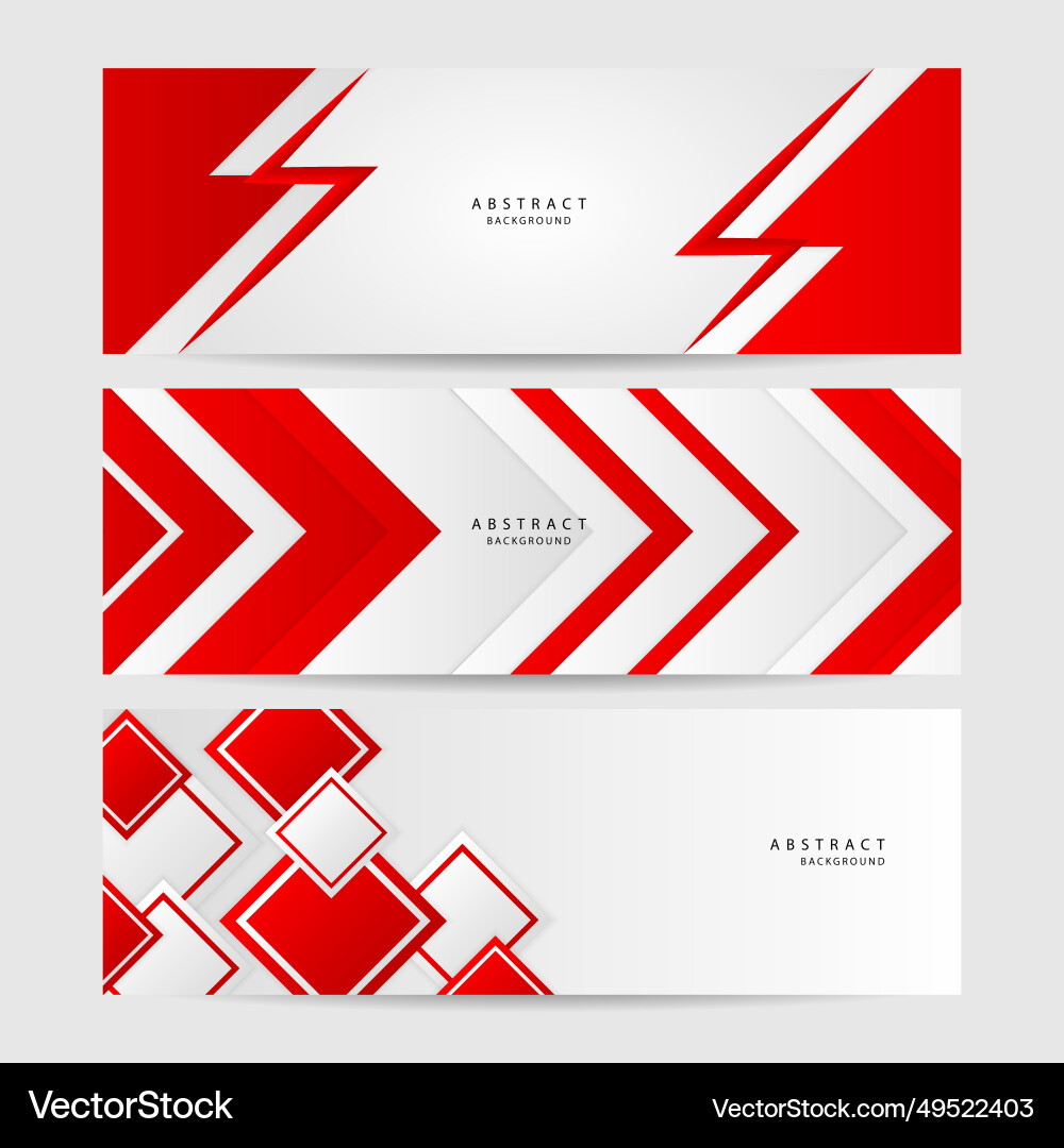 Abstract red banner background with wavy lines Vector Image