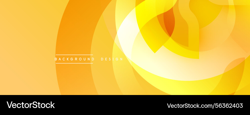 Abstract yellow design overlapping circles create Vector Image