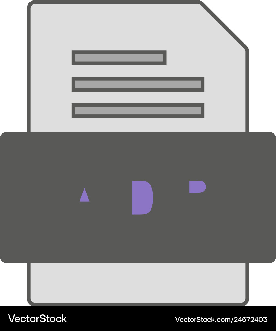 Adp file document icon Vector Image
