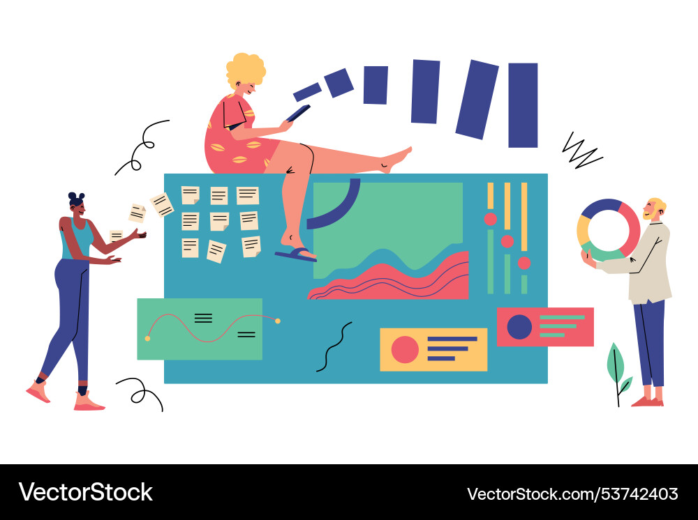Agile analytics group vector image