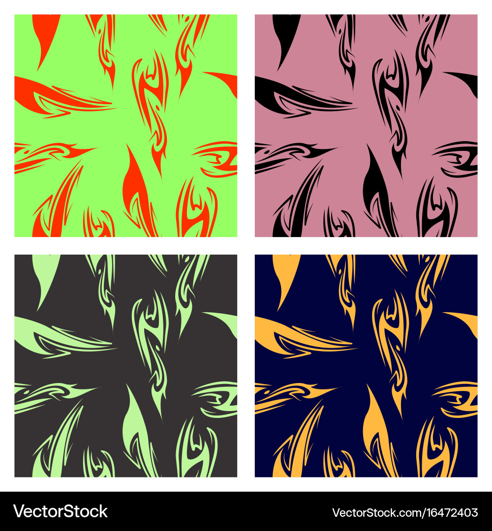 Assembly of patterns in striped style vector image