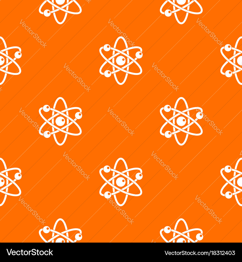 Atom with electrons pattern seamless Vector Image