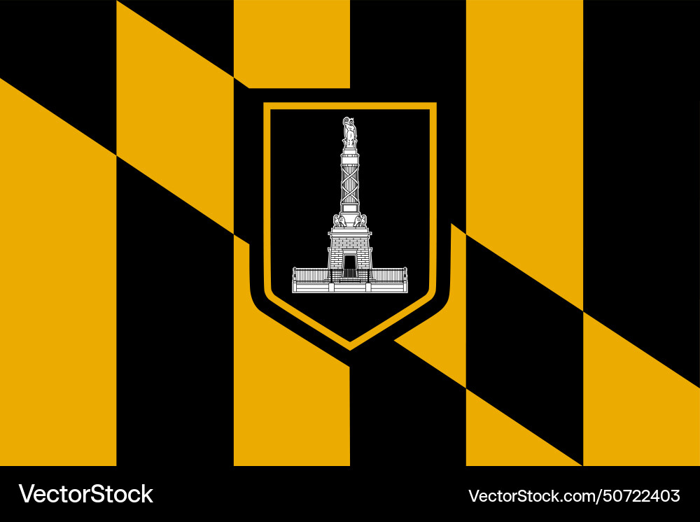 Baltimore City Flag Vector Image