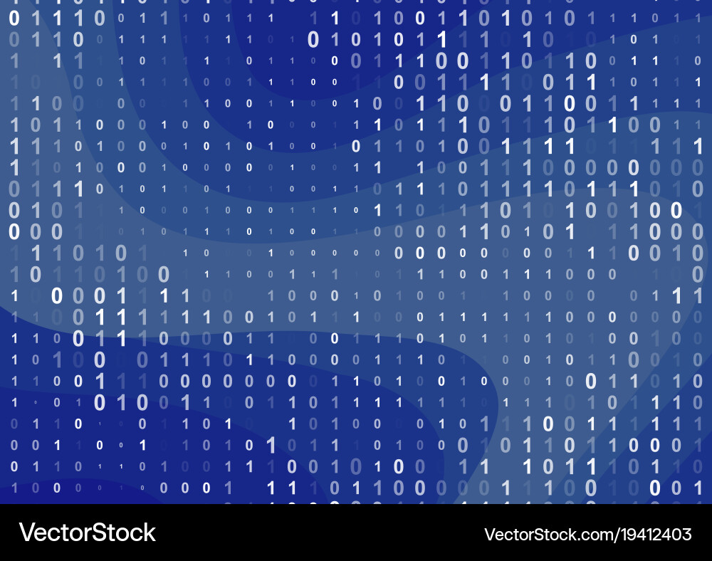 Binary computer code background vector image