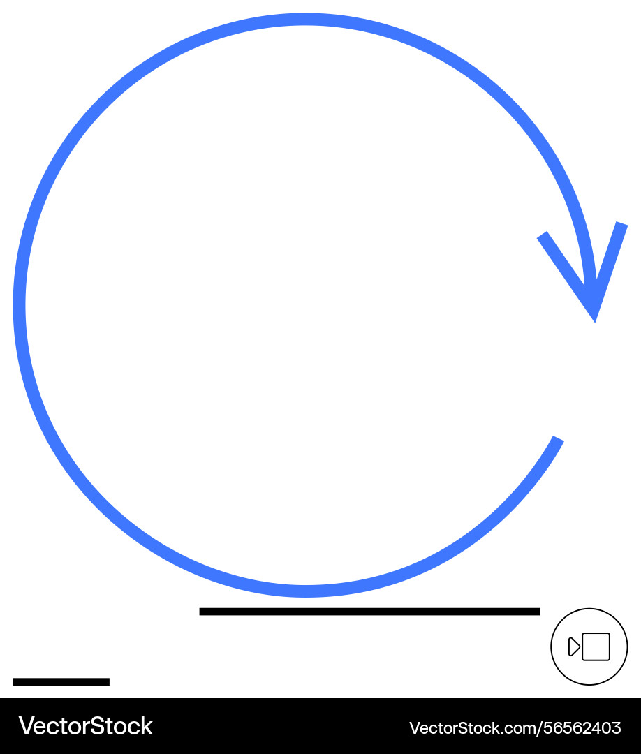 Blue circular arrow process flow Blue circular arrow process flow vector image