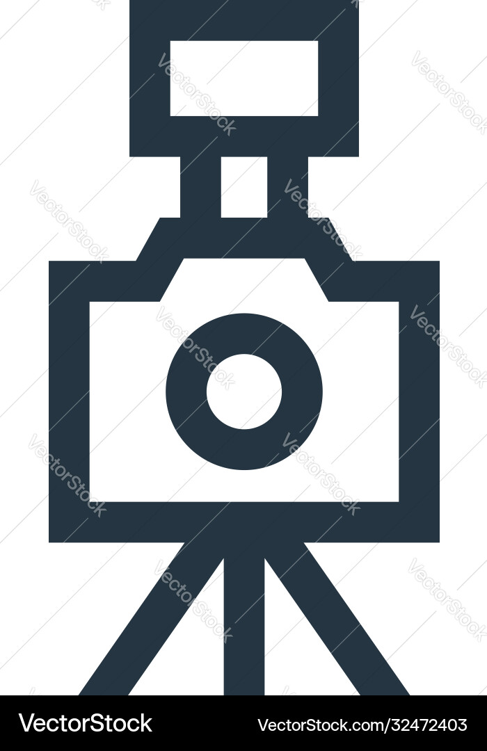 Camera icon editable stroke linear Camera icon editable stroke linear vector image