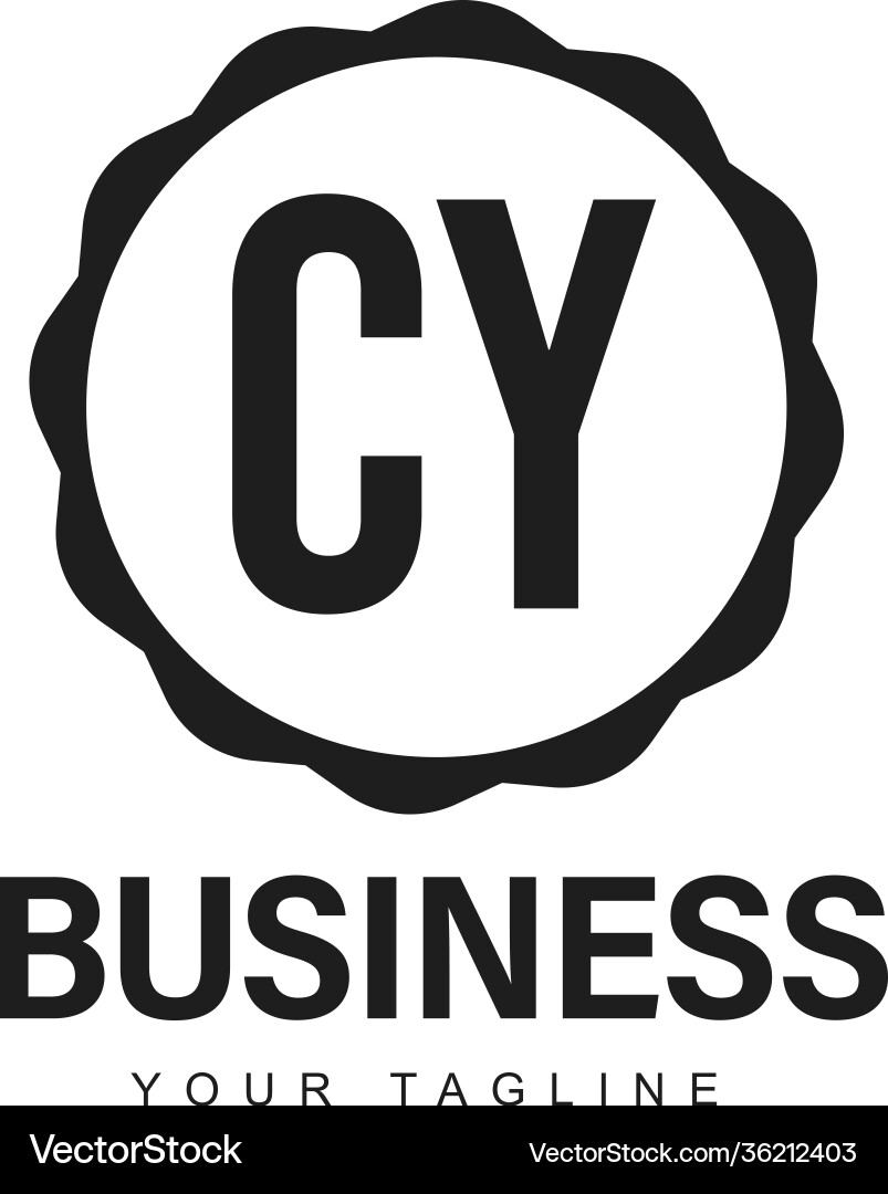 Cy initial a logo design with abstract style Cy initial a logo design with abstract style vector image