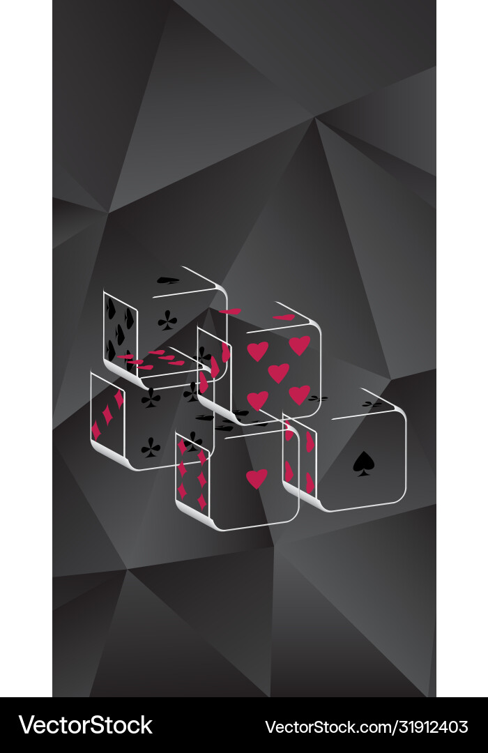 Dice on abstract background screen design Vector Image