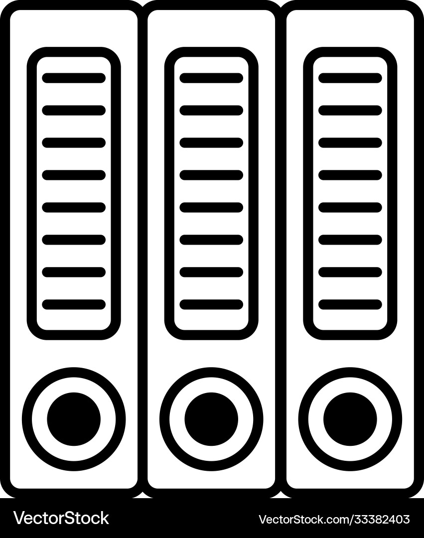 File binders icon line style vector image
