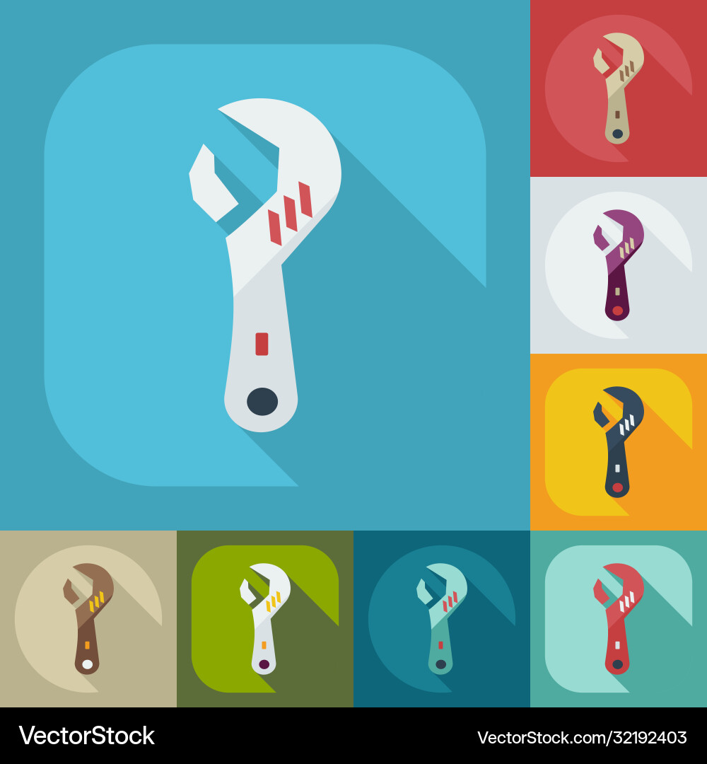 Flat concept set modern design with shadow Vector Image