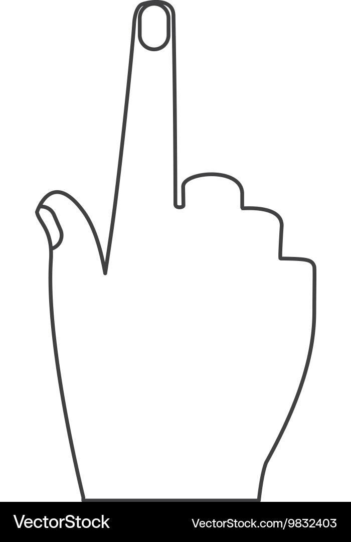 Hand pointing with index finger icon vector image