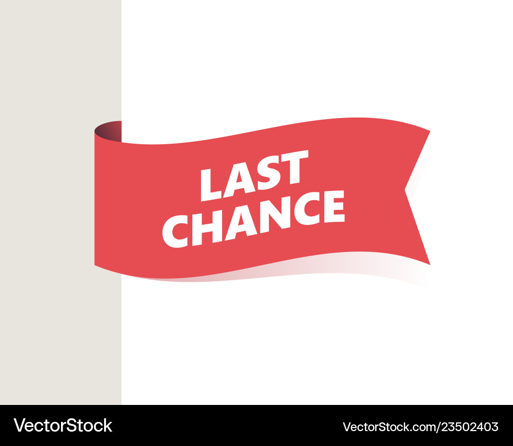 Red left tag waving flag with shadow vector image