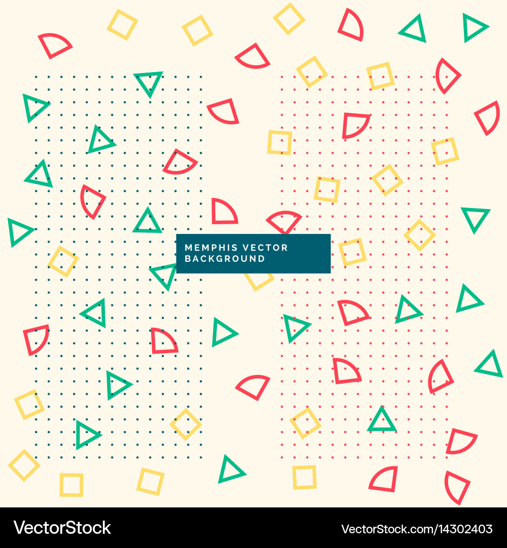 Retro Memphis Pattern Background vector image