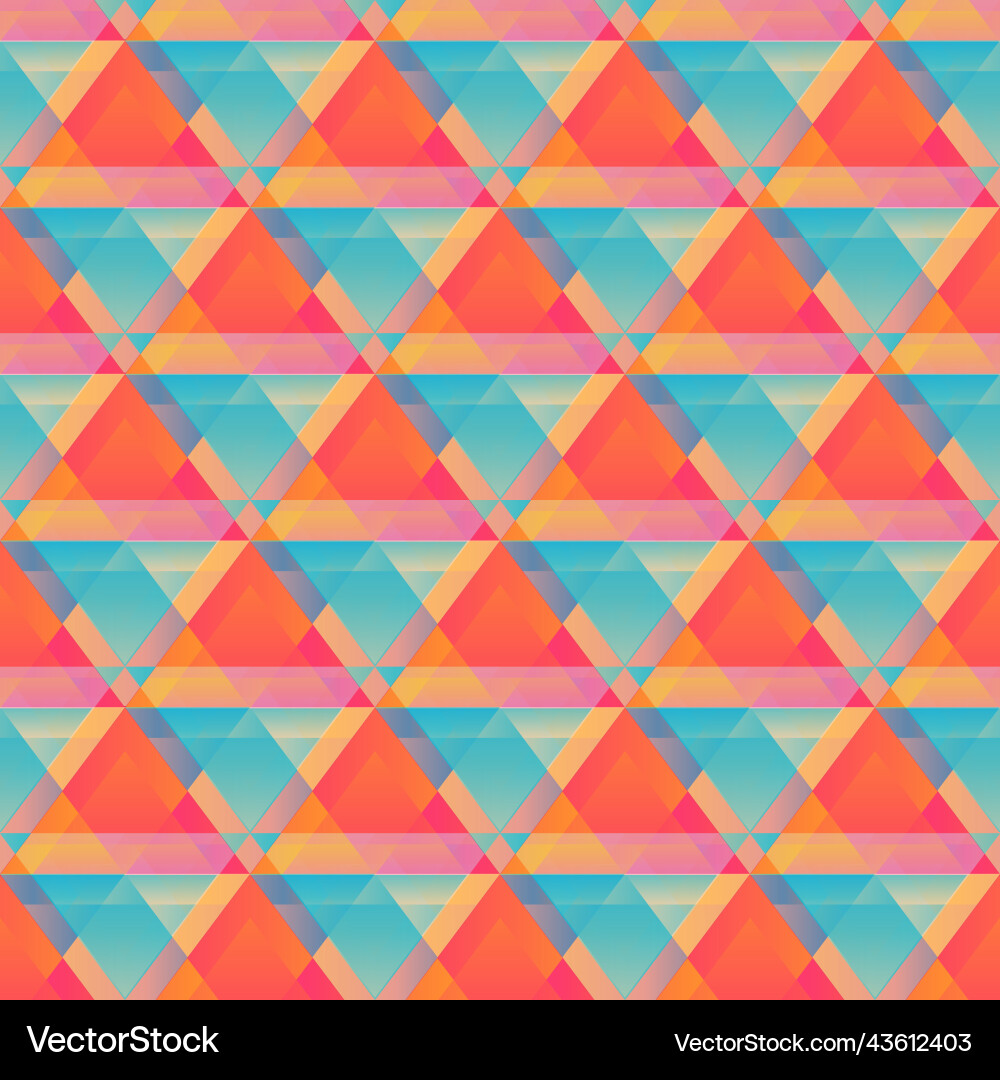 Retro triangle seamless pattern vector image