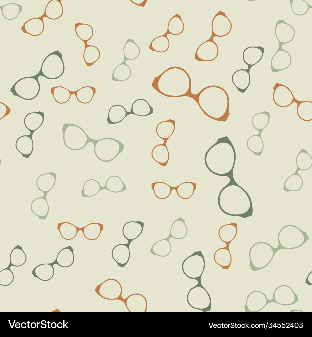 Seamless pattern with multicolored glasses on gray vector image