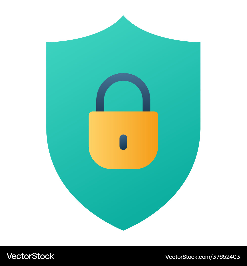 Secure shield trusted safe single isolated icon Vector Image