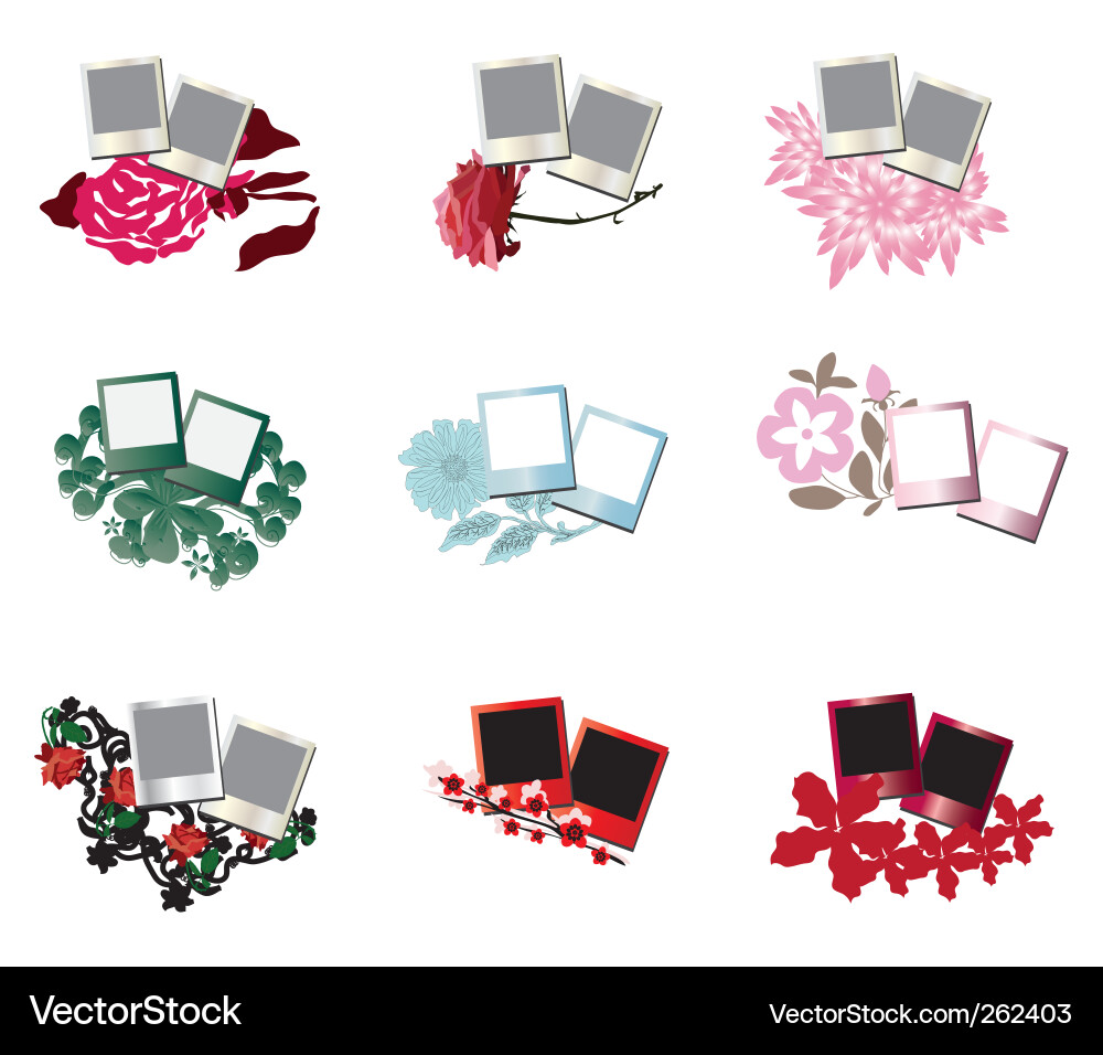 Set of abstract frames vector image