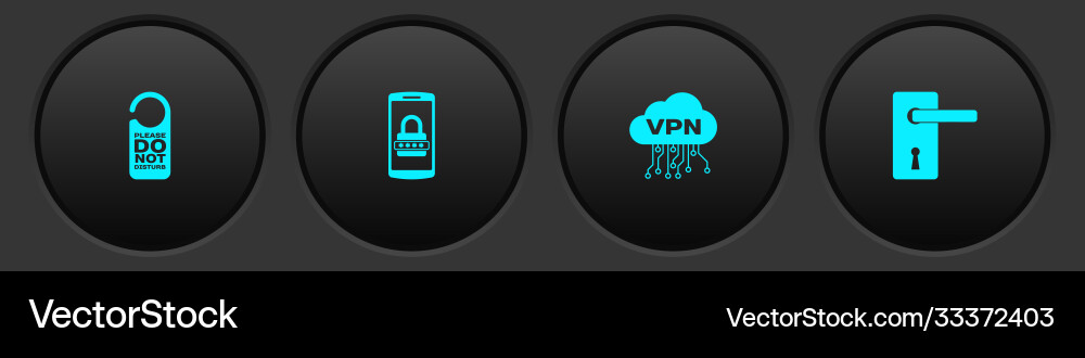 Set please do not disturb mobile and password Set please do not disturb mobile and password vector image