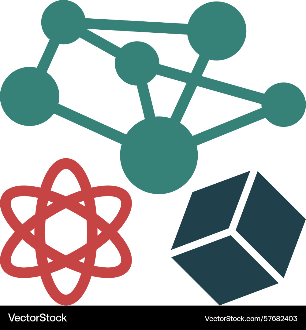 Swarm simulation glyph multi color icon vector image