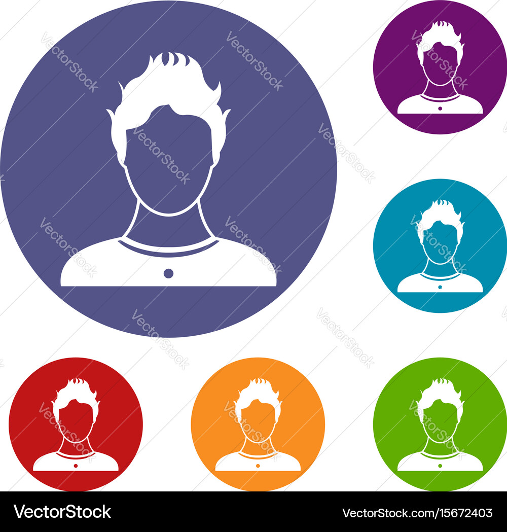User icons set vector image
