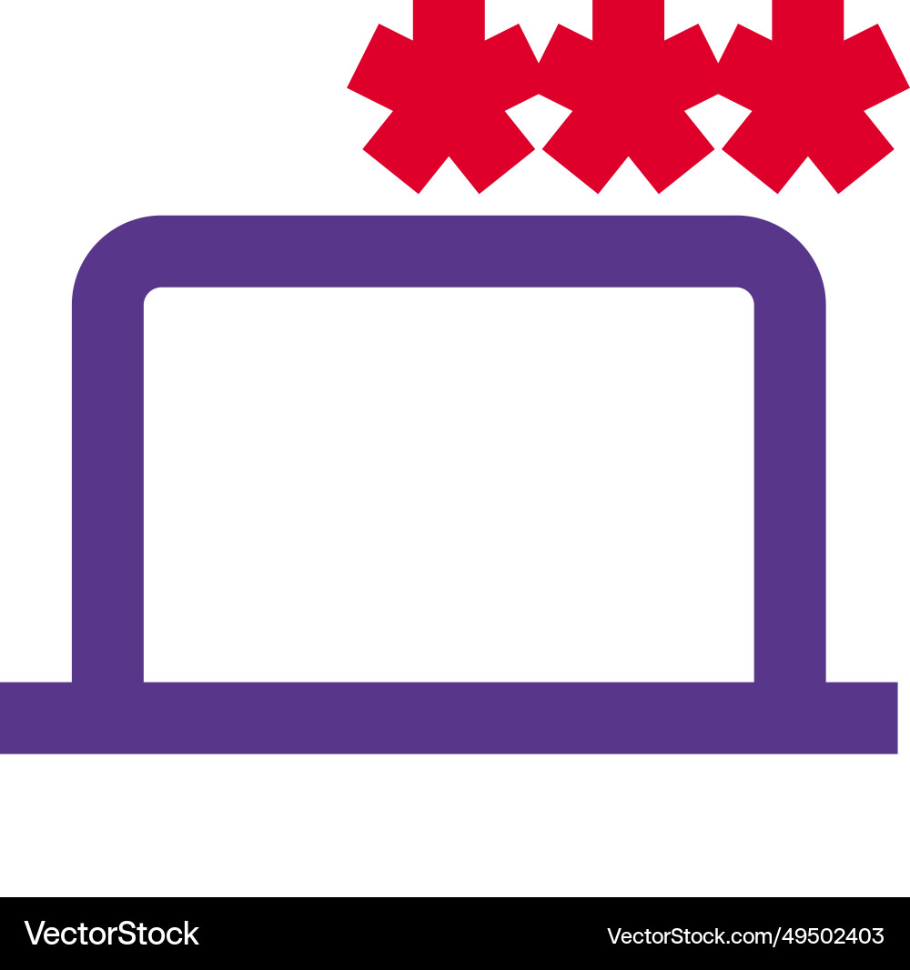 Utilizing password to prevent unauthorized access Vector Image