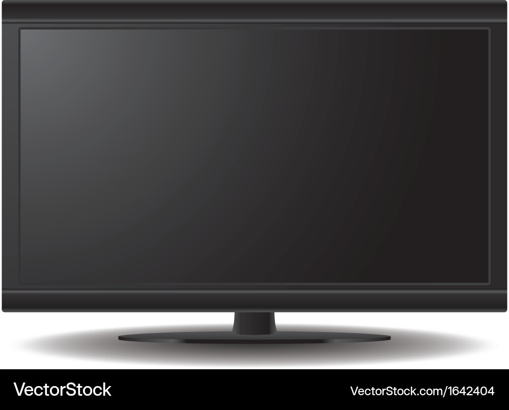 3D Fernsehanzeige Vektorbild