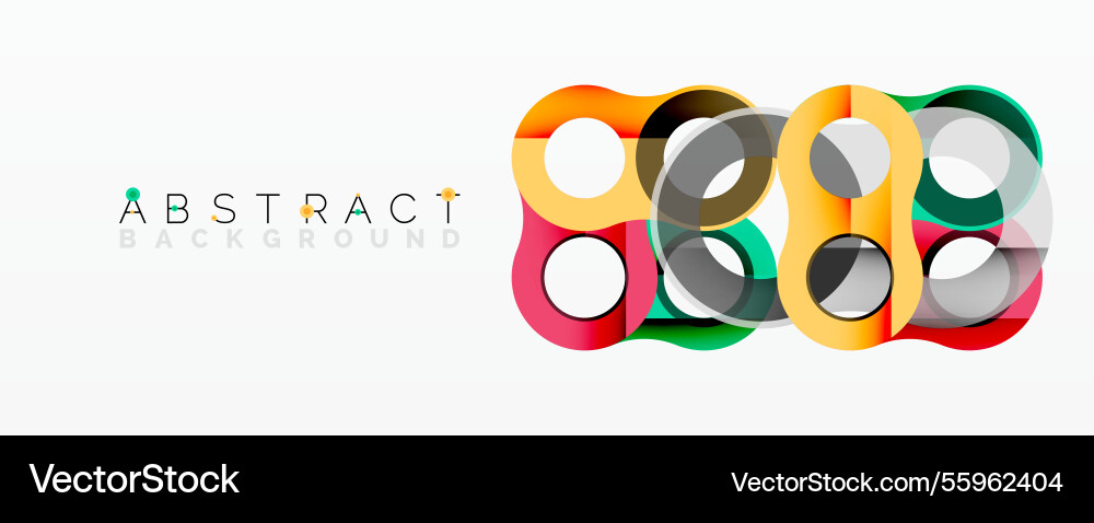 Abstract composition with intertwined circular Abstract composition with intertwined circular vector image
