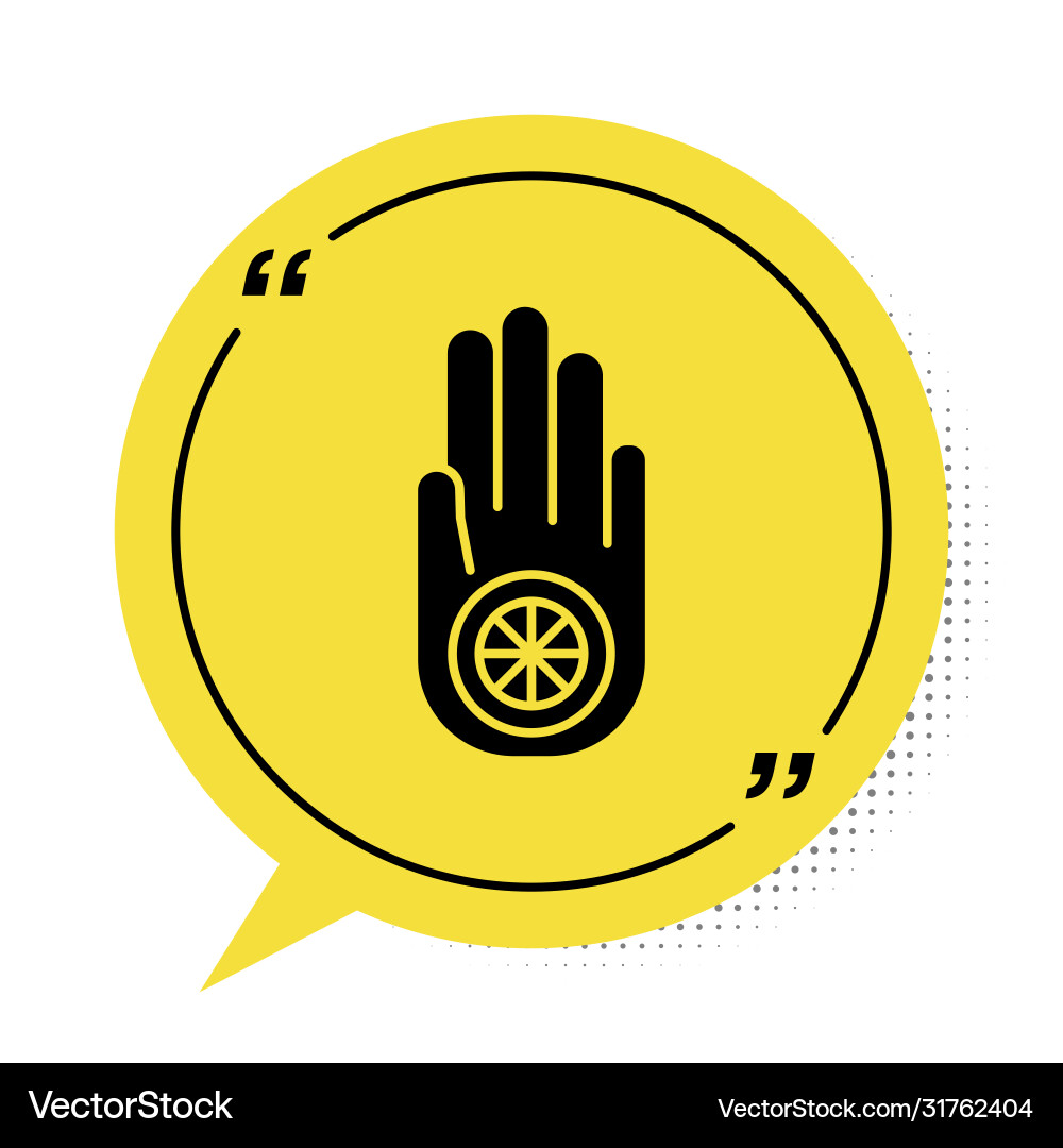 Black symbol jainism or jain dharma icon Black symbol jainism or jain dharma icon vector image