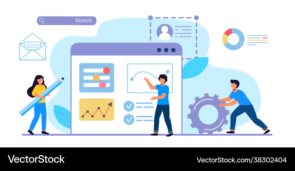 Building website project as programming homepage Vector Image