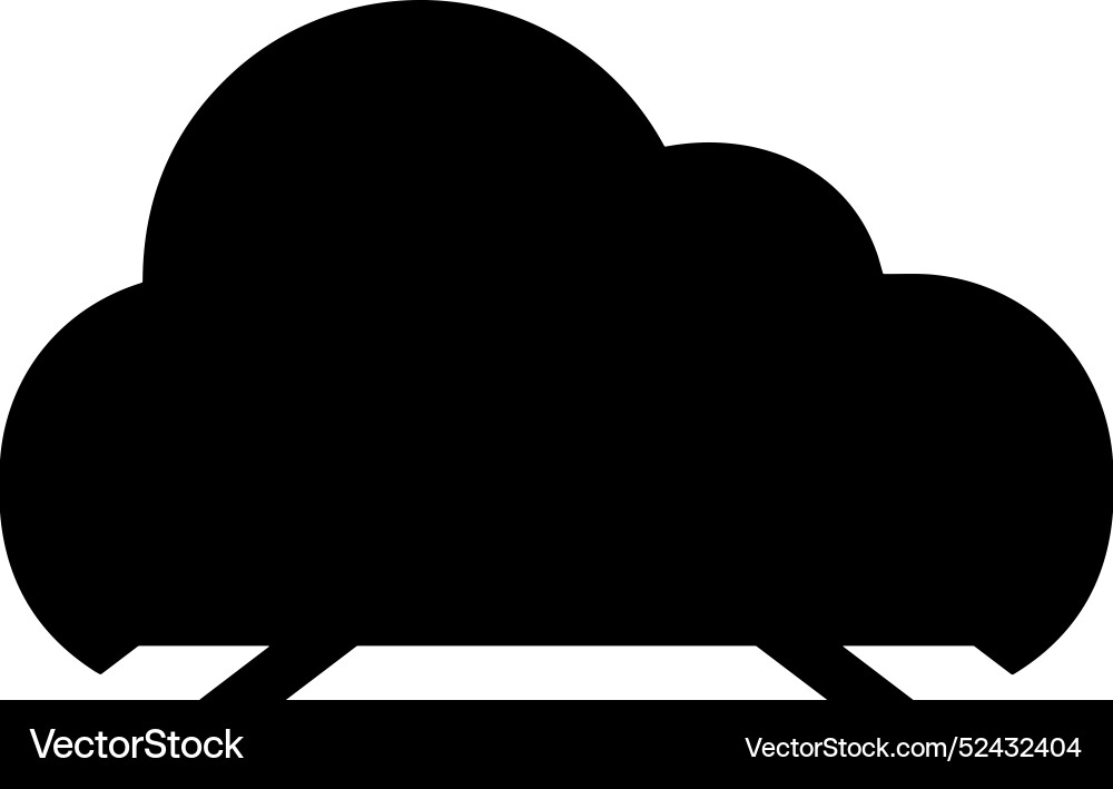 Cloud storage icon symbol image of the database Vector Image