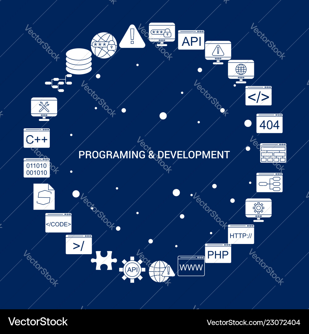 Creative programming and development icon Creative programming and development icon vector image