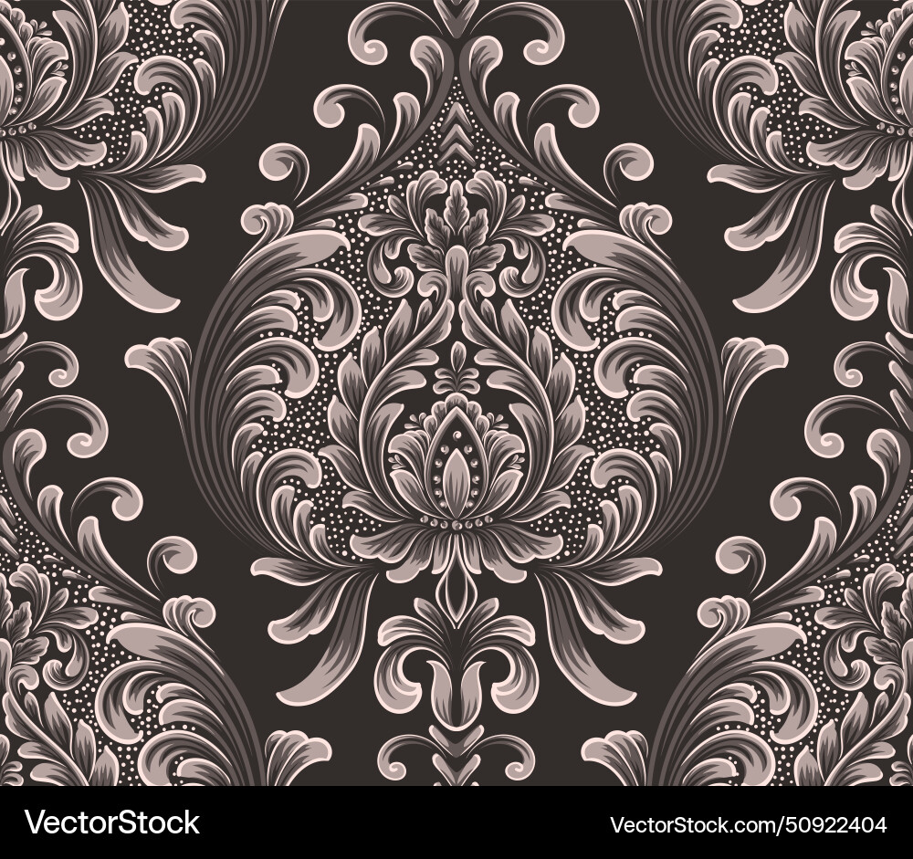 Damask seamless pattern element classical vector image