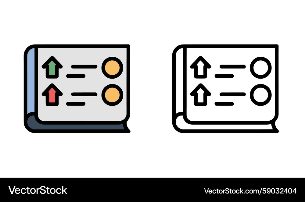 Data Progress Report with Arrows Vector Image