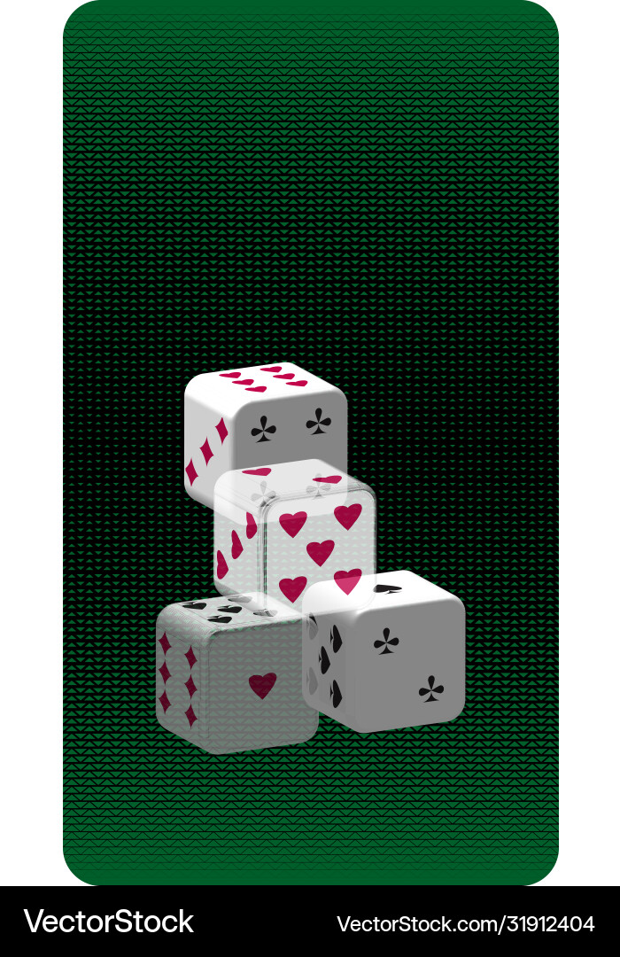 Dice on abstract background screen design Vector Image