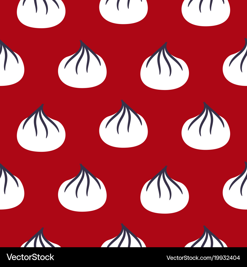 Dim sum simple seamless pattern vector image