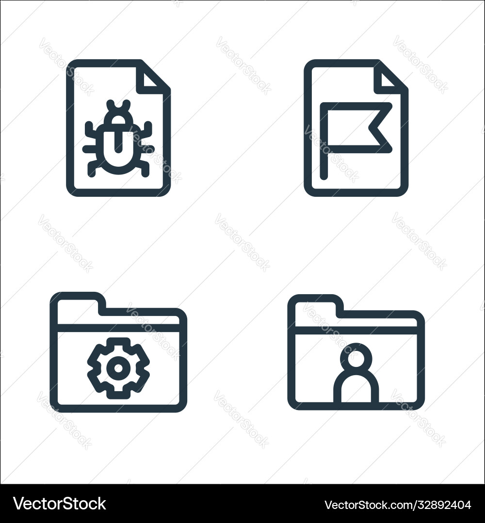 Dokumenten- und Dateizeile Icons linear set Qualität Dokumenten- und Dateizeile Icons linear set Qualität Vektorbild