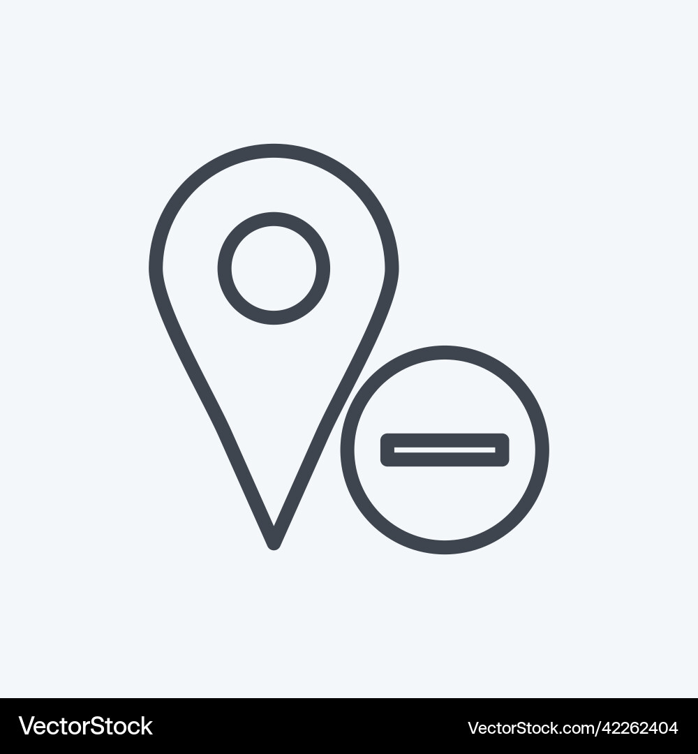 Icon delete location suitable for user interface Icon delete location suitable for user interface vector image