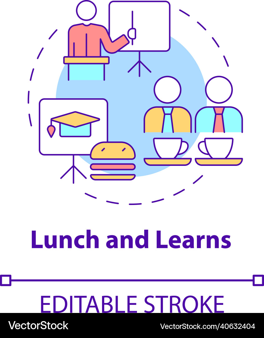 Lunch and learns concept icon Lunch and learns concept icon vector image