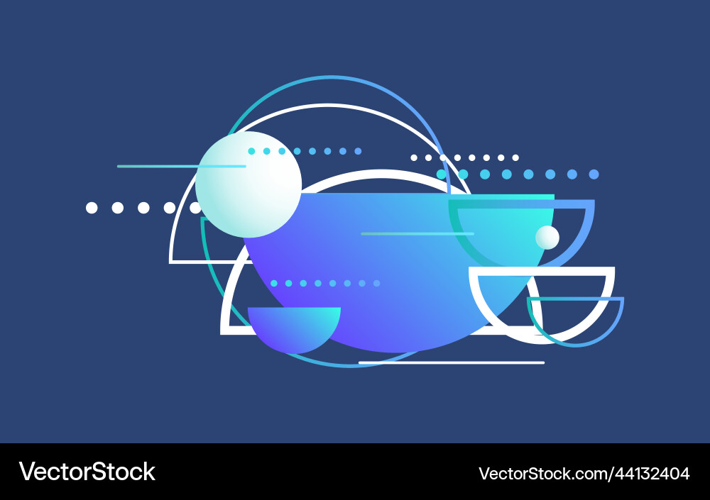 Overlapping design elements on blue background Overlapping design elements on blue background vector image